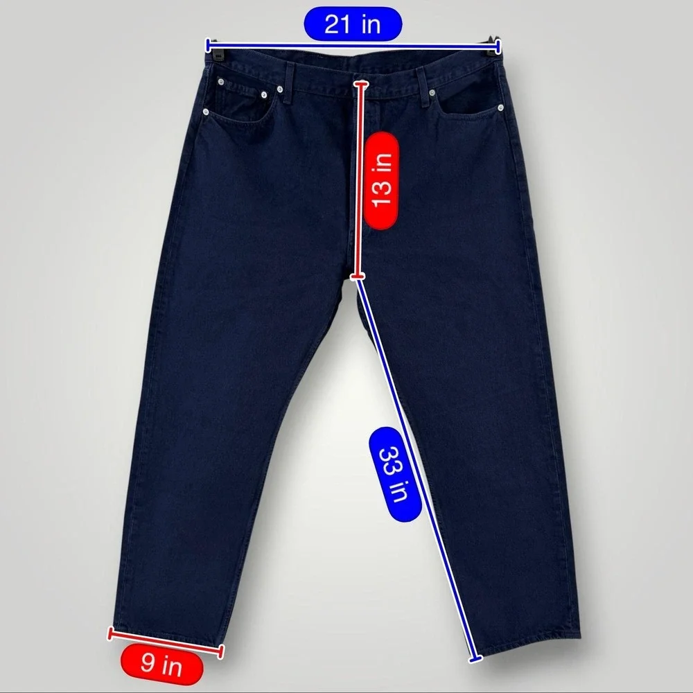 Levi's 501 Jeans 42x33 Dark Wash Button Fly Straight‎ Leg Denim 2001 NWT VTG